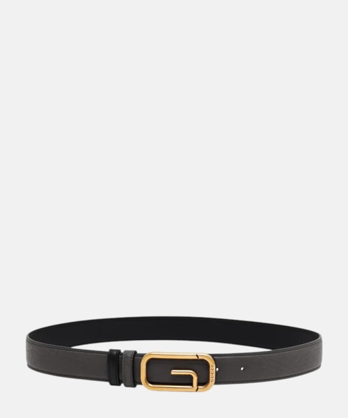 Reversible belt with square G buckle