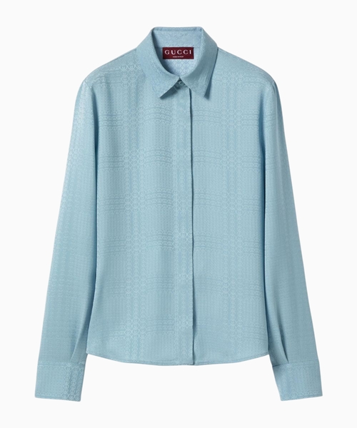 Interlocking G silk jacquard shirt