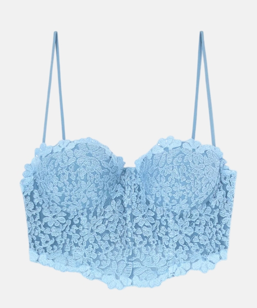 Structured bustier in chantilly lace