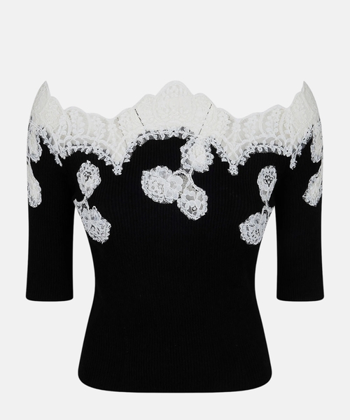 Lace off-shoulder top