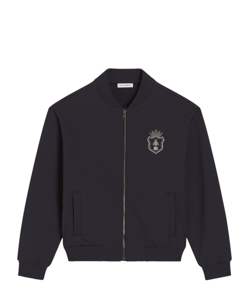 Zip-up jacket with patch