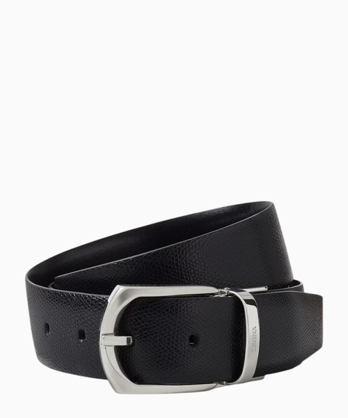 Reversible leather belt