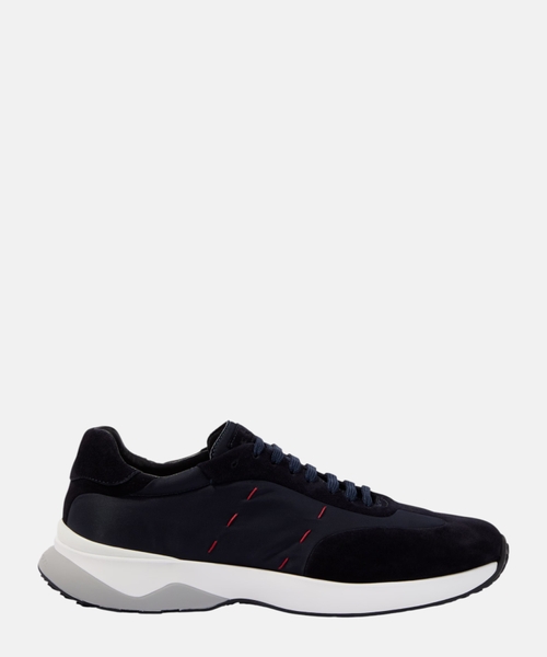 Suede-trimmed sneakers