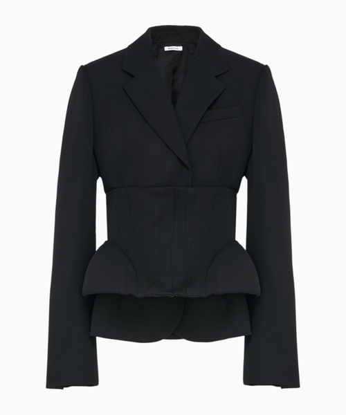 Corset-detailed jacket
