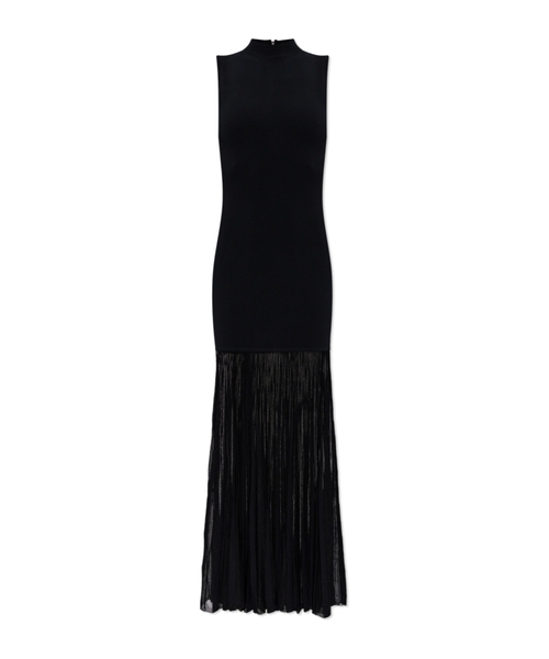 Knit combination maxi dress