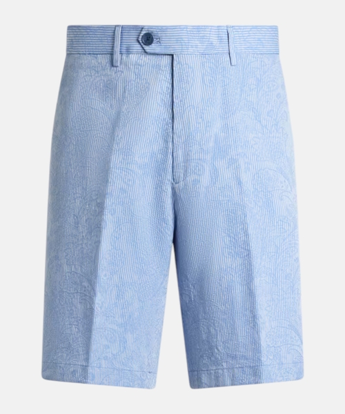 Cotton shorts with floral paisley motif