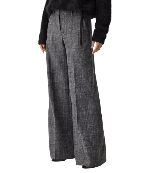 Широкие шерстяные брюки