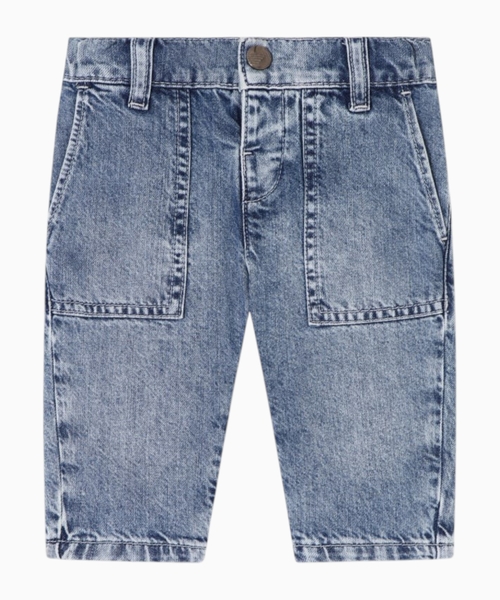 Düz biçimli denim şalvar