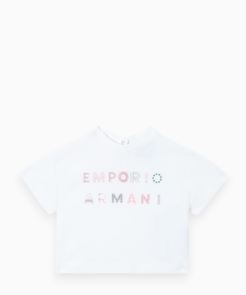 Jersey T-shirt with embroidered logo