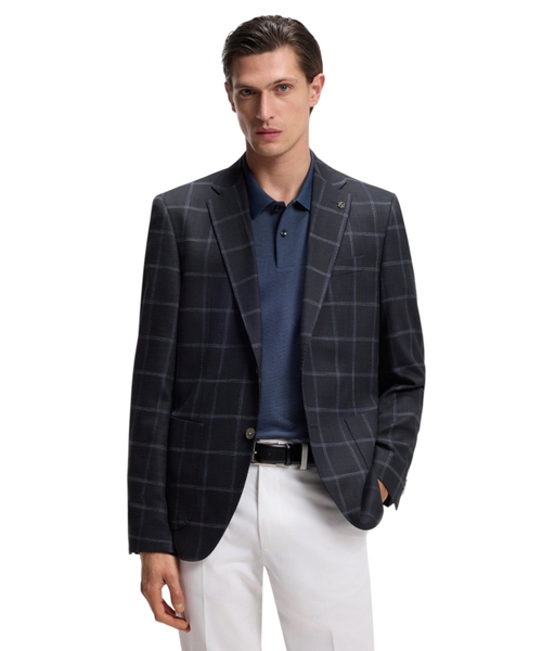 Damalı düz biçimli pencək