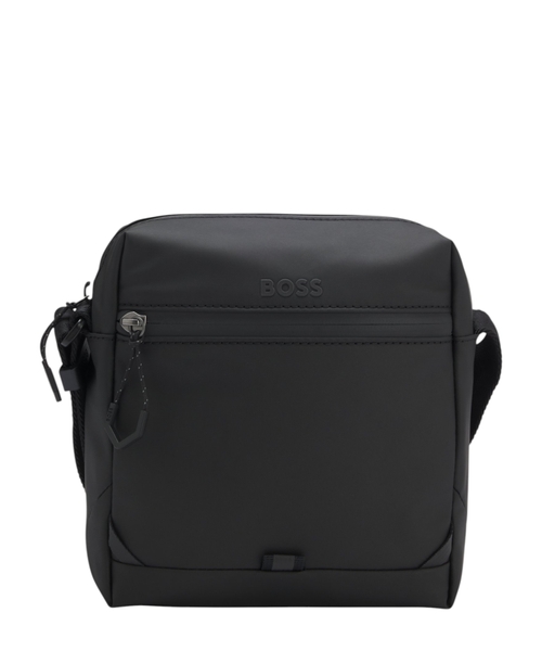 Faux-leather reporter bag
