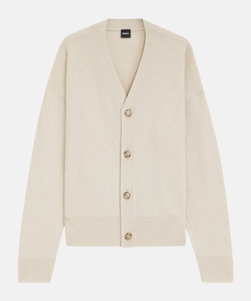 Relaxed-fit cardigan in virgin wool