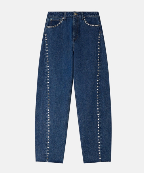 Rhinestone barrel jeans
