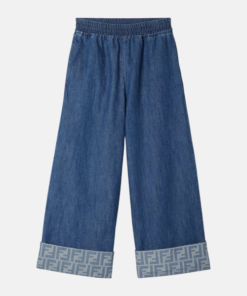 FF logo denim trousers