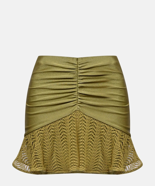 Мини-юбка с сетчатой ​​отделкой