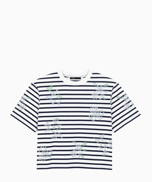 Zolaqlı qaşlı T-shirt