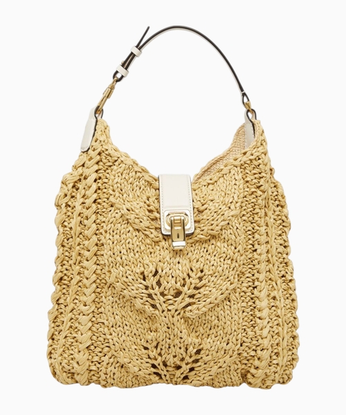 Raffia shoulder bag