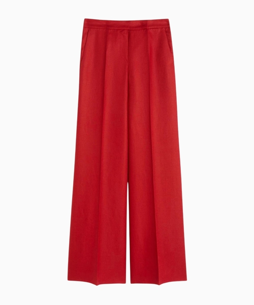Wide-fit linen trousers
