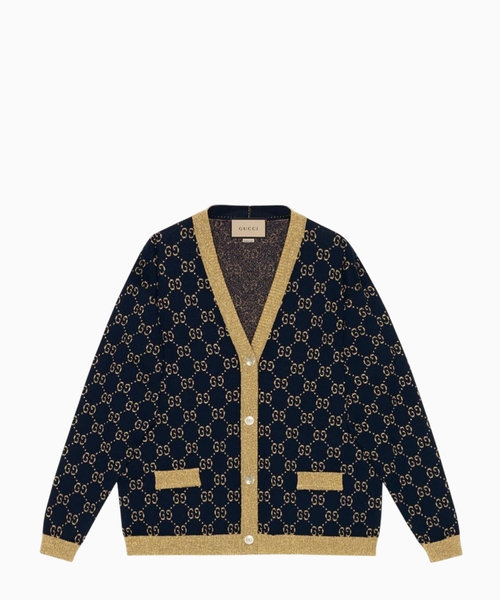 GG cotton lamé cardigan