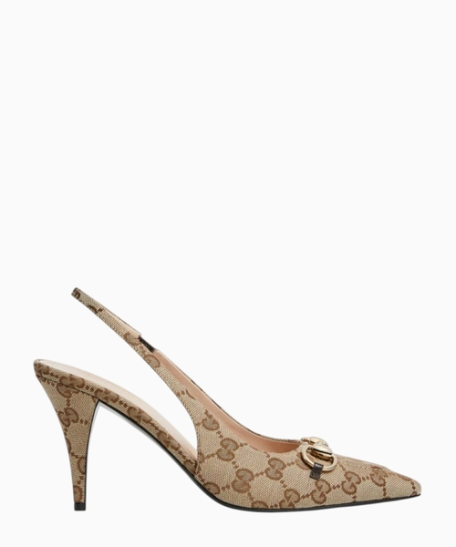 Horsebit toqqalı slingback ayaqqabı