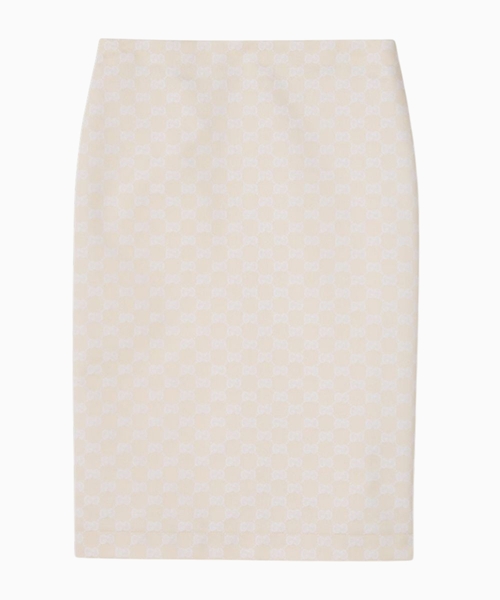 GG cotton gabardine skirt
