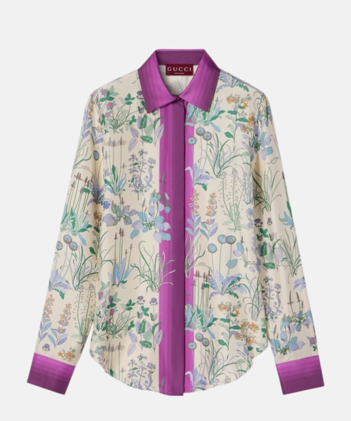 Рубашка из шелка и твила