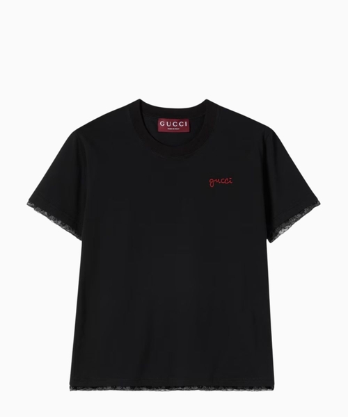 Cotton T-shirt with embroidery