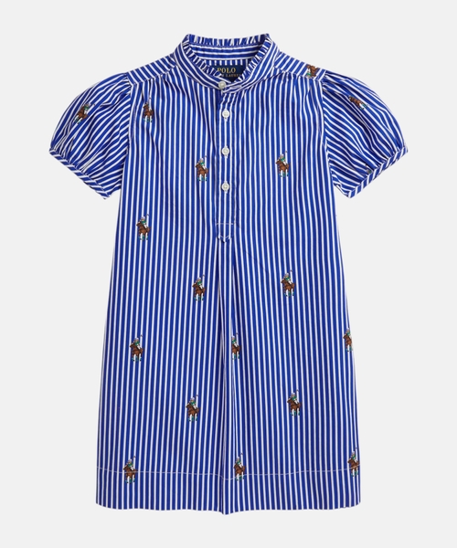 Polo Bear striped cotton dress