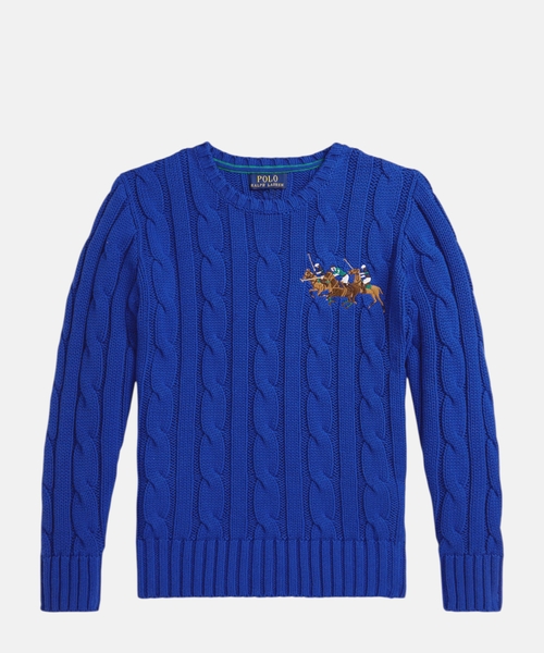Triple-Pony cable cotton jumper