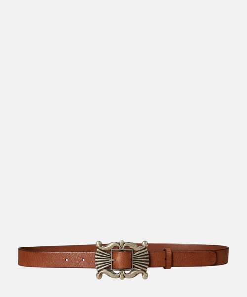 Decorative-buckle leather belt