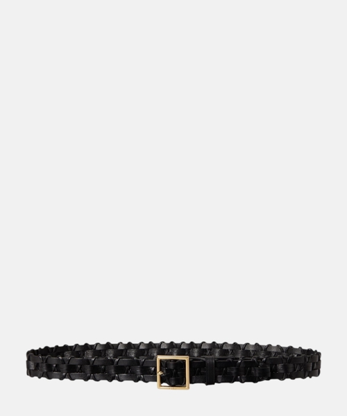 Braided leather belt