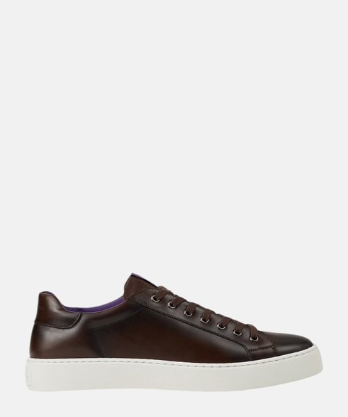 Severn Burnished calfskin trainers