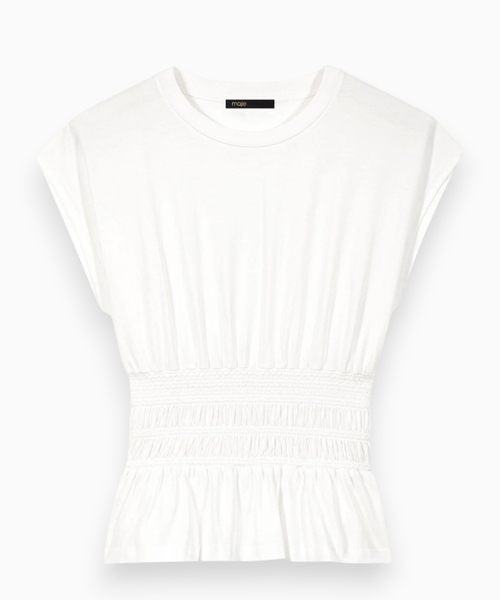 Fitted pleated top