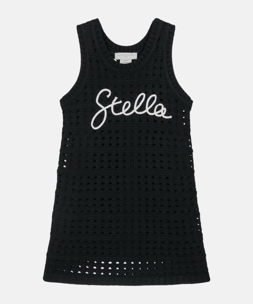Logo embroidered dress