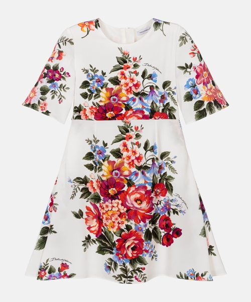 Floral silk dress