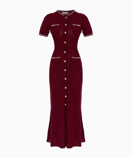 Pearl knit midi dress