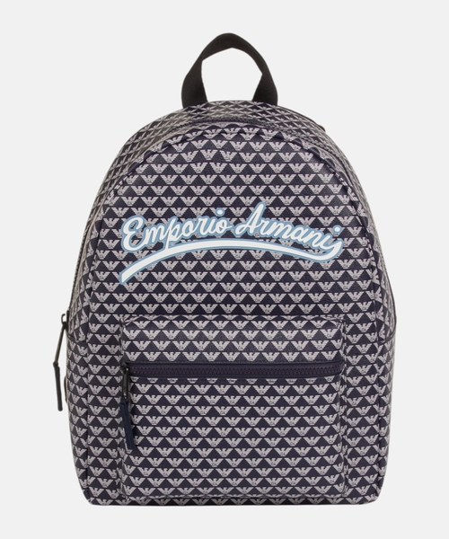 Logo printed denim backpack | Emporium