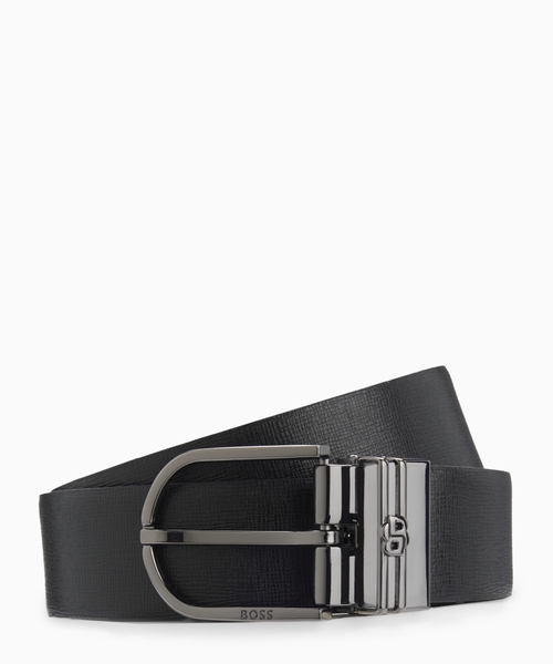 Double-sided leather belt