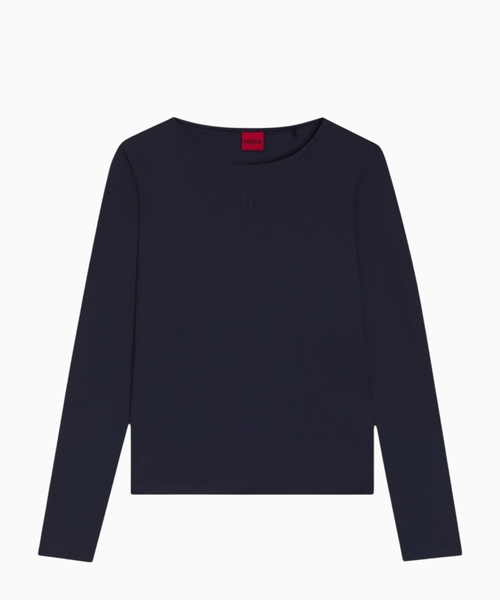 Stretch-jersey top with stacked-logo print