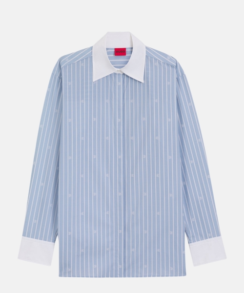 Рубашка свободного кроя с логотипом