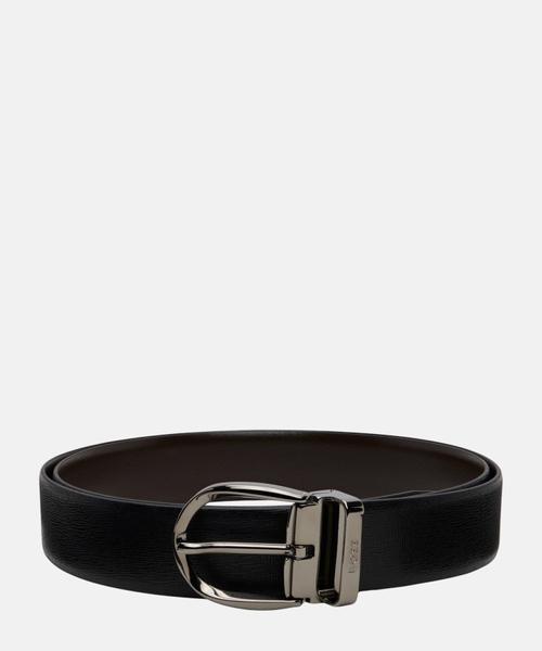 Leather reversible belt