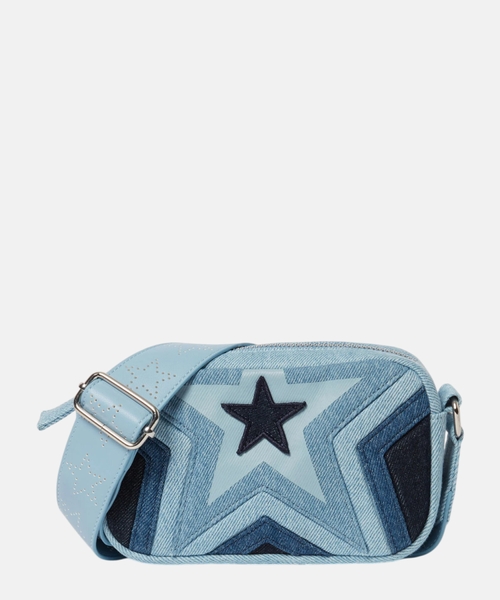 Star Motif denim crossbody bag