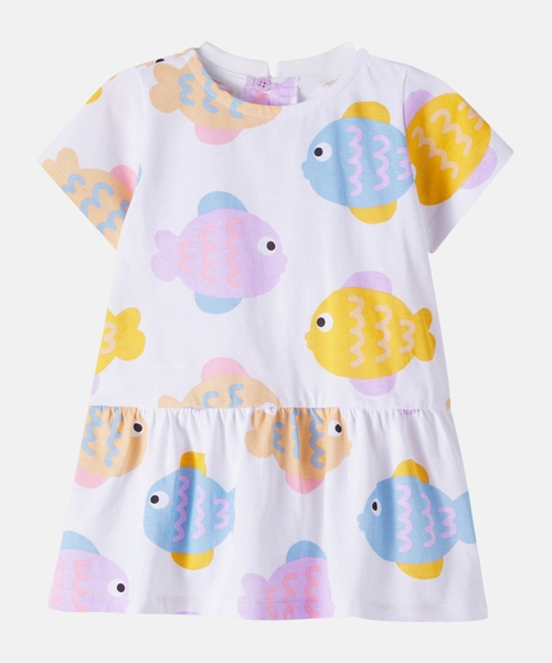 Printed cotton jersey dress
