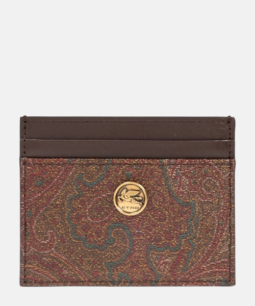Logo paisley jacquard cardholder