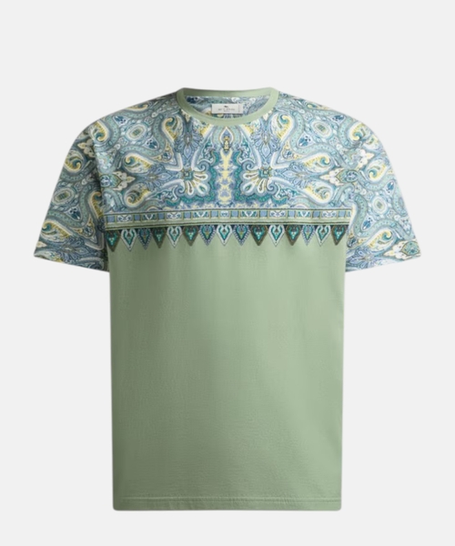 Buta printli pambıq T-shirt