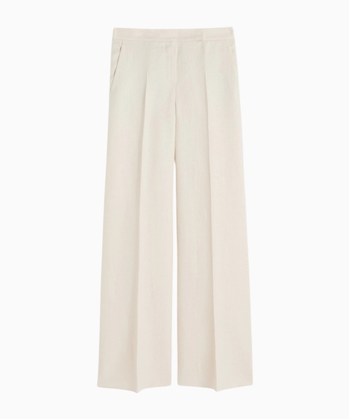 Wide-fit linen trousers