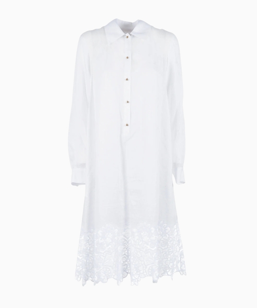 Embroidered shirt-dress