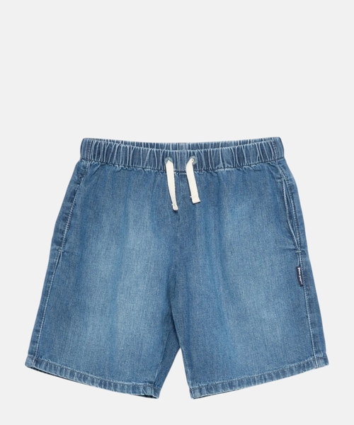 Drawstring denim shorts