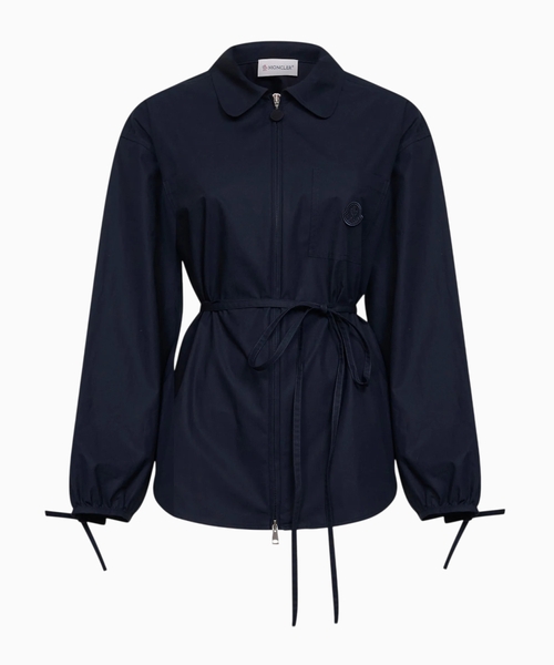 Cotton poplin zip-up jacket