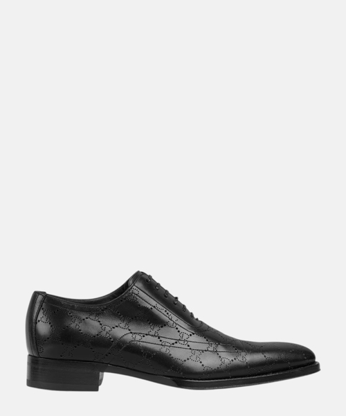 Lace-up shoe with lasered GG